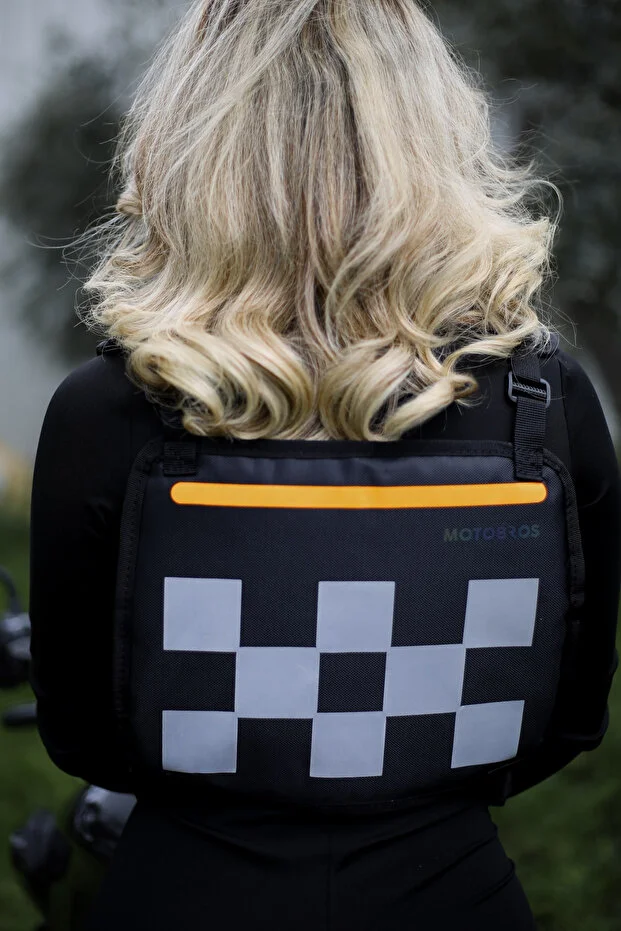 Motosiklet Reflektörlü Yelek Ve Motosiklet Göğüs Çantası Unisex (TERLETMEZ VE SU GEÇİRMEZ